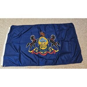DURA-LITE NYLON PENNSYLVANIA STATE FLAG 3' X 5' MADE IN USA‎ in box VINTAGE